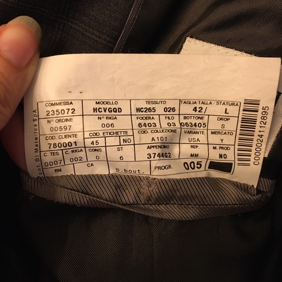 Armani Wool Windowpane Two Button Blazer - Picture 7 of 10